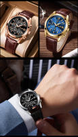 Reloj De Pulsera Deportivo Para Hombre POSHI Nueva Moda 2023 Con Correa De Cuero Lujo Movimiento Cuarzo Impermeable Y Calendario - details 16