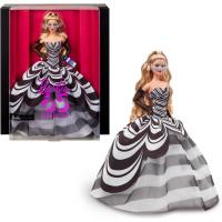 Barbie Signature 65 Aniversario Muñeca Rubia con Vestido de Rayas Blancas y Negras de Gala, muñeca de colección (Mattel HRM58) - details 0