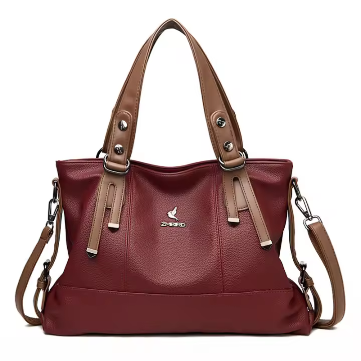 Bolso De Hombre Para Mujer En Cuero De Vaca 100% Authéntico Gran Capacidad Capaz De Contere Todo Bolso Cruzado De Cuero Natural De Alta Calidad - 1