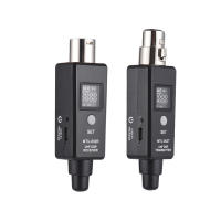 Micrófono Inalámbrico XLR Transmisor Receptor Sistema UHFWireless Para Mixer Guitarra Eléctrica Bajo 30m/98ft Transmisión 12V/48V - details 0