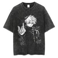 Camiseta De Anime Harajuku Verano 100% Algodón Manga Corta Sobredimensionada Vintage Streetwear Para Hombres Camiseta Respirable - details 5