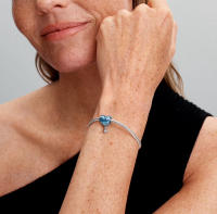 PANDORA Globo aerostático en forma de corazón con hilo azul brillante, artesanía con cuentas, regalo de cumpleaños, regalo festivo 793595C01 - details 0