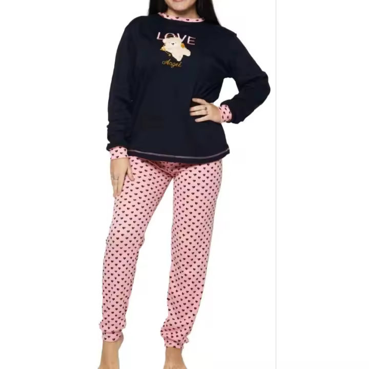 Mj Catana  - Pijama de mujer manga larga afelpado - 1