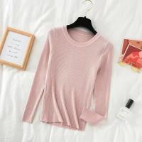 AOSSVIAO 2025 Suéter Para Mujer De Manga Larga Pullover Estilo Básico O-Neck Elástico Moda Invierno Suéter De Punto Sólido - details 13
