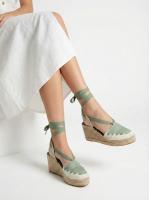 Calzados soraia, Sandalias Alpargatas de Cuña para Mujer con Tiras Cruzadas y Cordones para Atar al Tobillo, Calzado de Verano Bohemio - details 3