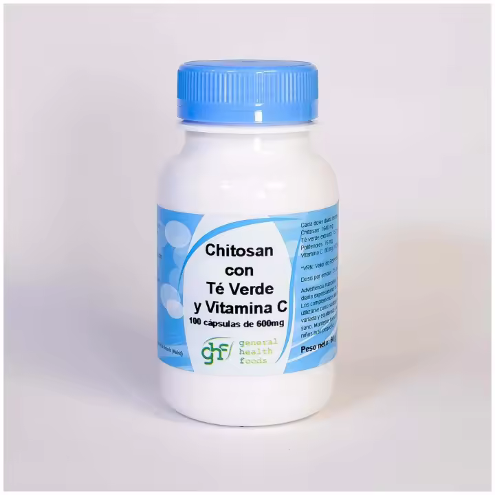 Ghf Chitosán + Té Verde + Vitamina C 600Mg 100Cáps - 1
