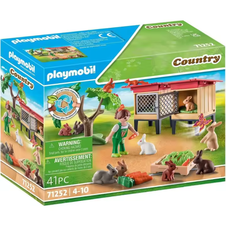 PLAYMOBIL conejos animales granja conejera (71252) Country - 1