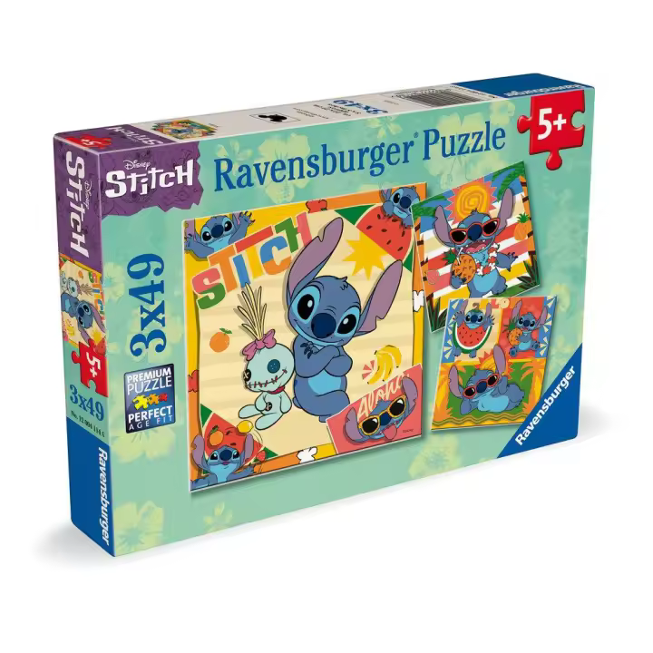 RAVENSBURGER PUZZLE 3X49 PIEZAS DISNEY STITCH 3X 49 PIEZAS 19x27x3 Cms. - 1