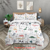 Juego De Cama Con Patrón De Dinosaurios Infantiles 3 Piezas Adecuado Para Habitación De Niño Cama Queen King Twin Con Fundas De Almohada Incluidas - details 0