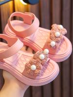 Nuevos Sandalias De Verano Para Niñas Zapatos Deportivos Casuales Con Perlas Y Flores Suela Suave Antideslizante Tallas 24-35 - details 13
