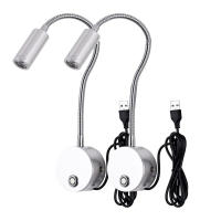 2pcs Lámpara De Lectura USB 5V Para Cama Y Pared Con Dobladillo Largo De 15" Luz LED De 3W Regulable Por Toque Para Estudio Y Trabajo - details 2