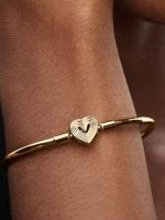 Pandora - Brazalete con Cierres de corazón radiante - Baño de Oro de 14K - details 0