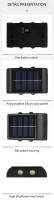 Lámpara De Pared Solar LED 4 Exterior Impermeable Para Iluminación De Jardín Y Decoración De Valla Luz Solar Para Exterior - details 6