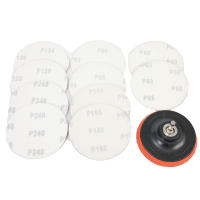 Kit De 12pcs Discos De Pulido De 4 Pulgadas 60-240 Grados Con Adaptador De Taladro M10 Herramientas De Pulido Y Grindado Set De Papel De Pulir - details 0