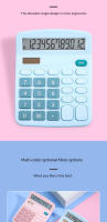 Calculadora Eléctrica De 12 Dígitos Con Suministro De Energía Solar Y Dual Para Oficina Hogar Escuela Y Herramientas Financieras Y Contables - details 2