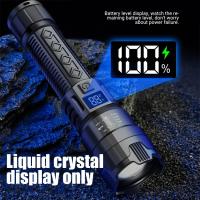 Lámpara De Mano Táctica Recargable USB Alta Potencia LED Luz Fuerte Impermeable Torcha Portátil Para Exteriores Con Alcance Extra Largo - details 0