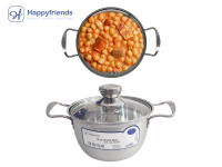 HAPPY FRIENDS Sets de 2 Ollas de Acero inoxidable Antiadherente para inducción Ø141/6/18/20/22 CM. - details 1