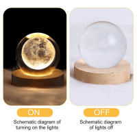 Lámpara De Cristal 3D Con Proyecciones Galácticas Y Planetarias Luz Nocturna USB Para Atmosfera Acogedora Plasma Ball - details 17