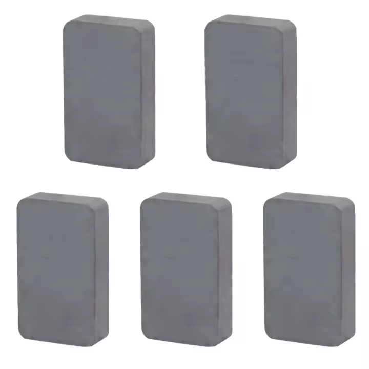 Tradineur - Pack de 5 imanes rectangulares, hierros magnéticos potentes para bricolaje, artesanía, manualidades, 28 x 15 x 5,5 mm - 1
