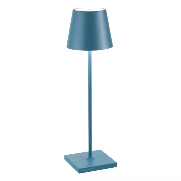 Lámpara de Mesa LED recargable y regulable Poldina Pro Blue Avio con duración de Batería de hasta 12 Horas. Para uso exterior IP65 - 1