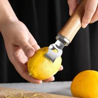 Pelador de Limón de 3 piezas, herramienta Manual para Pelar citricos, de Maple inoxidable, para cóceles, Limas y naranjas, utensilios de cocina. - details 0