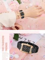 Reloj De Mujer WWOOR 2024 Oro Creativo Acero Inoxidable Resistente Al Agua Cuadrado Reloj De Pulsera Para Mujer Con Marcadores Arábigos - details 12