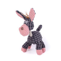 Juguete De Peluche Para Mascotas Forma De Animal Resistentes Al Mordisco Y Sonidos Juguete De Corduroy Para Perros Suministros Para Mascotas - details 4