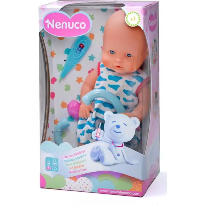 Muñeco bebé Nenuco de Famosa Niño cuidados médicos Muñeco de 35 cm y cuerpo duro edad +1 año FAM9490 - 1