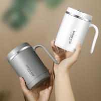 Taza De Café Con Tapa Y Anillo De Silicona Sellante 500ml Diseño De Capa Doble Con Bocina Ancha Antigoteo Para Beber Agua - details 1