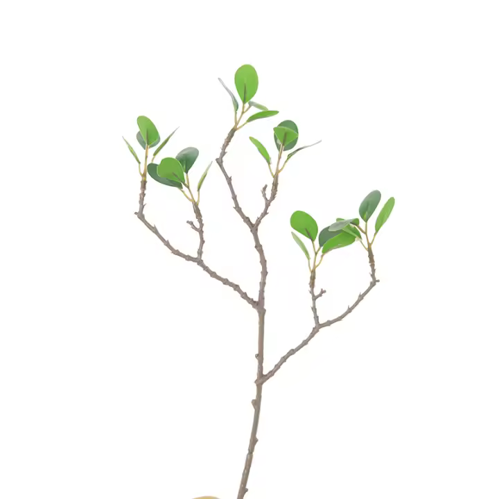 Arboleta Artificial De Plástico Verde Para Decoración De Navidad Y Bodas Ramas De Hojas Falsas Para Sala De Estar Accesorios De Fiesta - 1