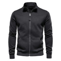 Suéter de manga larga con cremallera y cuello levantado para hombre, cárdigan informal deportivo versátil con contraste de Color, novedad de otoño e invierno de 2024 - details 8