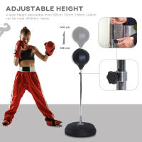 HOMCOM Saco de Boxeo de Pie Punching Ball con Altura Ajustable en 4 Niveles 126-144 cm Base Rellenable y Guantes de Boxeo para Adultos y Adolescentes - details 3