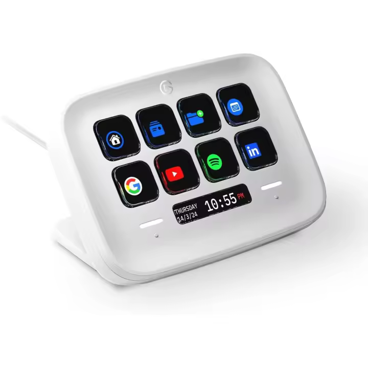 Elgato Stream Deck Neo – 8 teclas personalizables, 2 Touch Points, vuela por tus tareas y procesos - Controla Word, Excel, PowerPoint, Teams, Zoom, Spotify, etc. Configuración sencilla - Para Mac y PC - 1