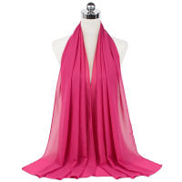 Nueva Elegante Bufanda De Mujer 2023 Modesta En Chiffón Sólido Tamaño Grande Abrazadora Para Cabeza Y Cuello Protección Solar Estilo Fashion - details 24