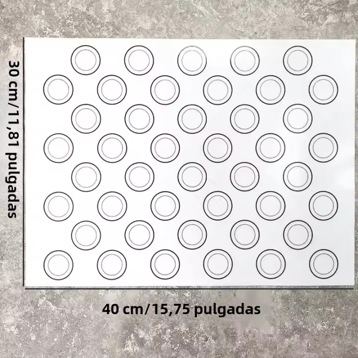 1PC Sillín De Hornear De Silicona Para Horno Reutilizable Antideslizante Fácil De Limpiar 40cm/15.75 X 30cm/11.75 Pulgadas Blanco Para Macarons Y Galletas - 1