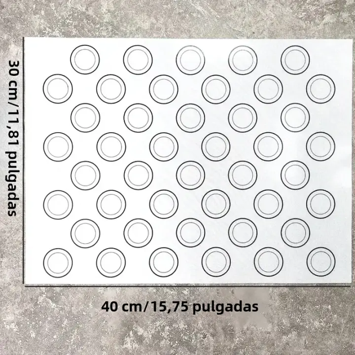 1PC Sillín De Hornear De Silicona Para Horno Reutilizable Antideslizante Fácil De Limpiar 40cm/15.75 X 30cm/11.75 Pulgadas Blanco Para Macarons Y Galletas - 1