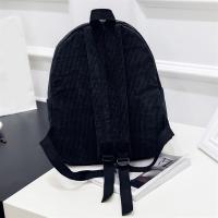 Mochila De Corduroy Para Mujer Estilo Preppy Sólido Bolsa De Hombro Para Niñas Teenager Cierre De Cremallera Material Principal Corduroy Lining De Poliéster - details 7