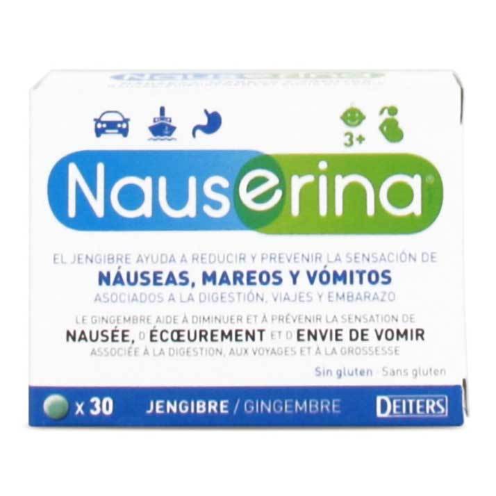 Deiters Nauserina 30 Comprimidos - Eficaz para Náuseas, Mareos y Vómitos