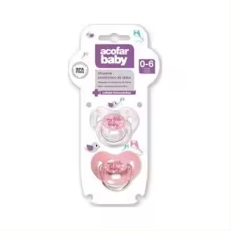 Acofarbaby Chupete Latex Rosa 0-6 M - 1
