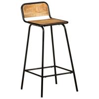 vidaXL Taburetes de cocina 2 unidades madera maciza de mango - details 1