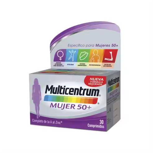 Multicentrum Mujer 50+ Complemento Alimenticio para Mujeres a partir de 50 años - 30 Comprimidos - 1