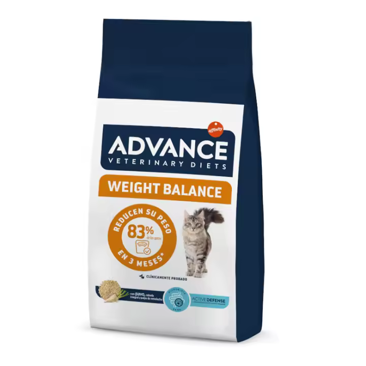 Advance Veterinary Diets Weight Balance para Gatos - Pienso light para gatos adultos con tendencia a la obesidad - 1