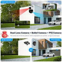 Cámara de Vigilancia WiFi interior,1PC Cámara de Segurad WiFi 4K 8MP, 2PCs Lente de 4MP Total 8MP Doble Lente 2,4 GHz Cámara IP Inalámbrica, Monitoreo de CCTV de Segurad Doméstica, inteligencia Artificial de Seguimiento Humano - details 7