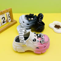 Clogs Gradient De Colores Para Niños Y Niñas Con Tirantes En Blanco Y Negro Antideslizantes EVA Cómodo Para Todas Las Estaciones - details 7