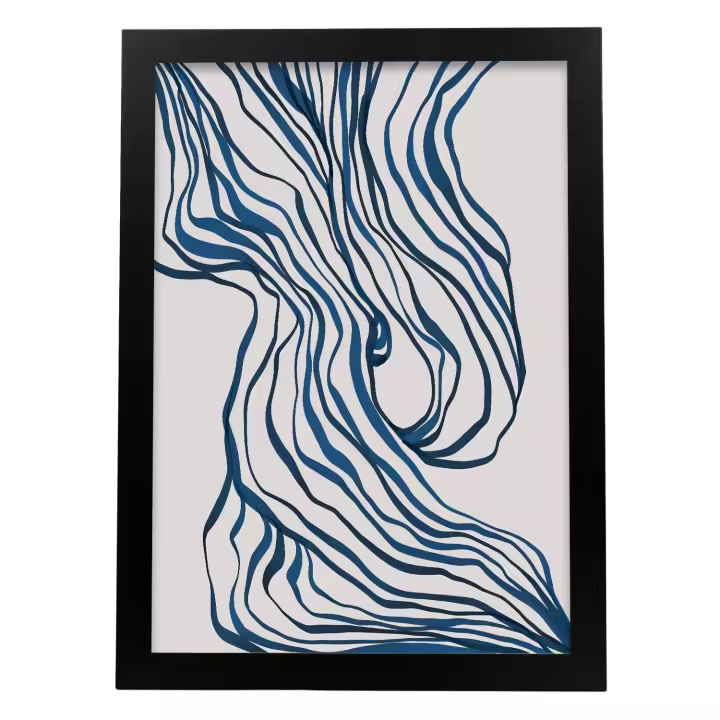 Nacnic Hilos Ondulados Lamina - Cuadros Decorativos Estéticos - 1