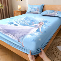 Sábana Ajustada Impresa Con Diseño De Elsa De Disney 100% Poliéster Con Acabado Fosforescente Sin Funda De Almohada Para Dormitorio - details 2