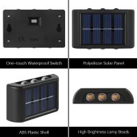 Lámpara De Pared LED Solar Impermeable Para Exterior Iluminación De Valla Para Jardín Verano Porche Camino Camping Decoración De Hogar - details 6