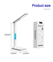 Lámpara De Escritorio LED Con Cargador Inalámbrico Y Puerto USB Luz Nocturna Para Cama Toque Dimmer Amigable Con Los Ojos Para Juego Y Lectura En Casa - details 18