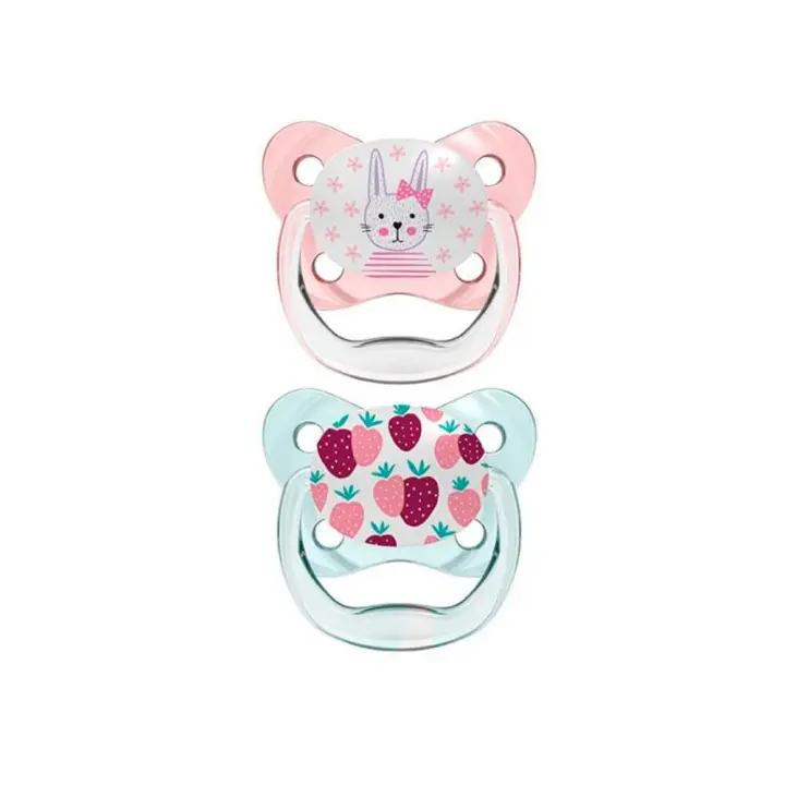 Dr. Browns Chupete Silicona Prevent Orthodontic Rosa 0-6M 2U - 1