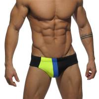 Nuevos Briefs De Natación Para Hombres Sexy Buzo De Playa Corto De Baño Con Pouch Bajo Y Estampado Geométrico Poliéster Spandex - details 7